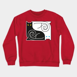 Yinyang Cats Crewneck Sweatshirt